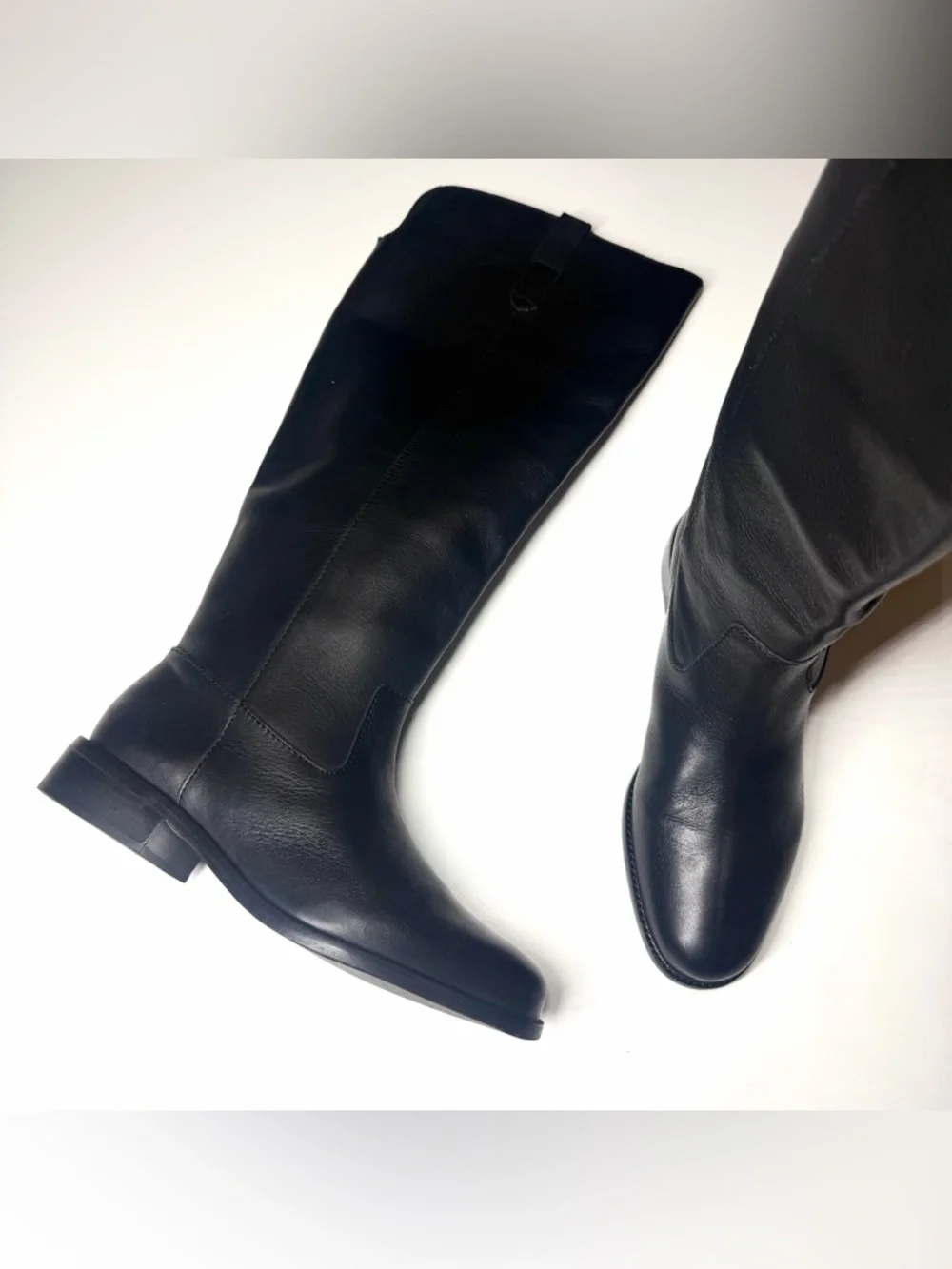Madewell Women’s Black Leather Riding Boots Size- 7